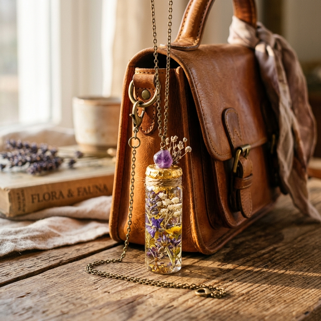 Botanical Essence Vial as a subtle finishing accent