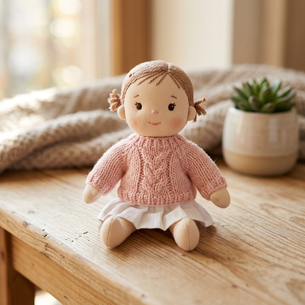 Rosy Cable Sweater main styling view